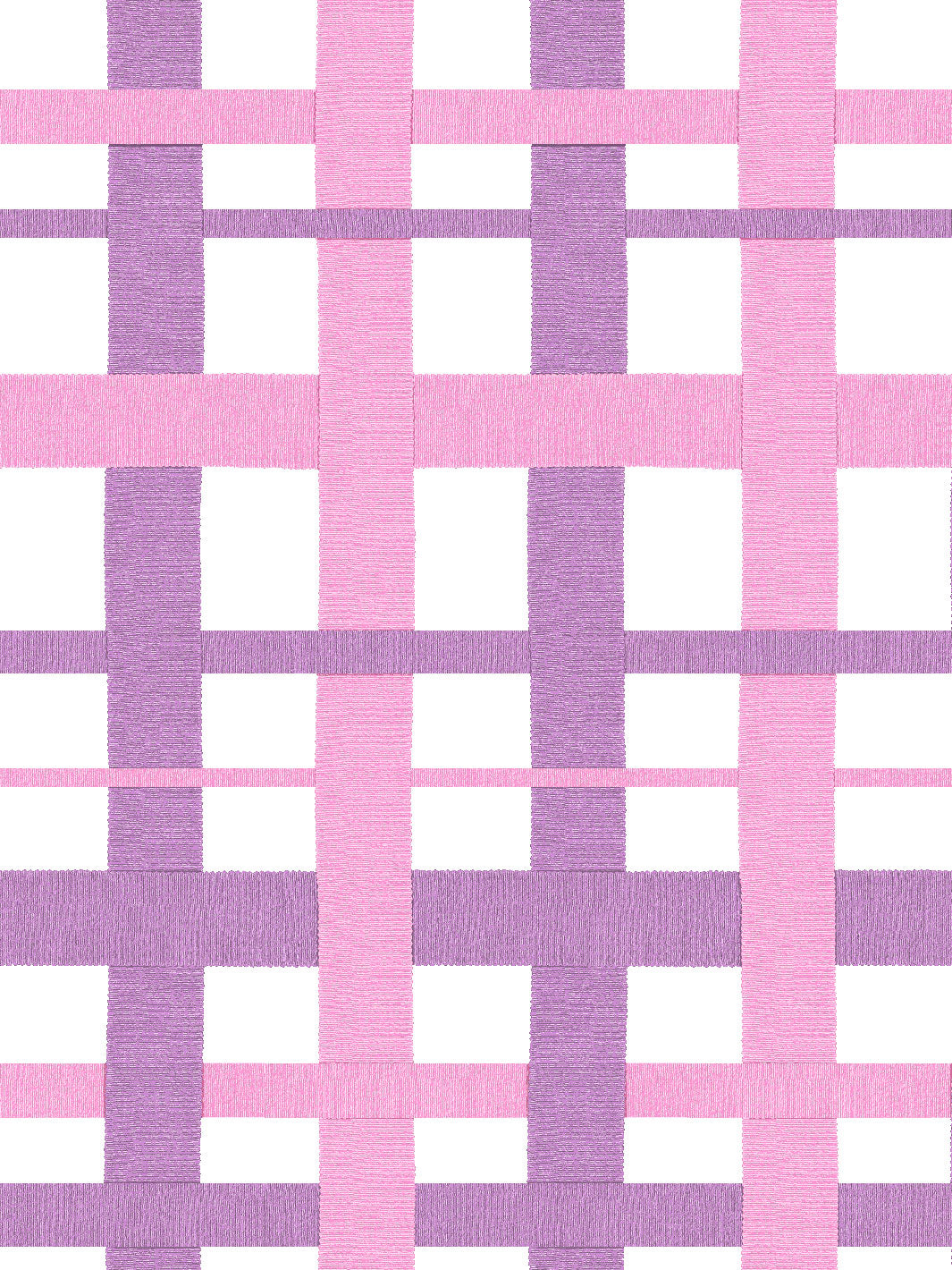 'Crosstown Plaid On White' Wallpaper by Sarah Jessica Parker - Blush Lavender