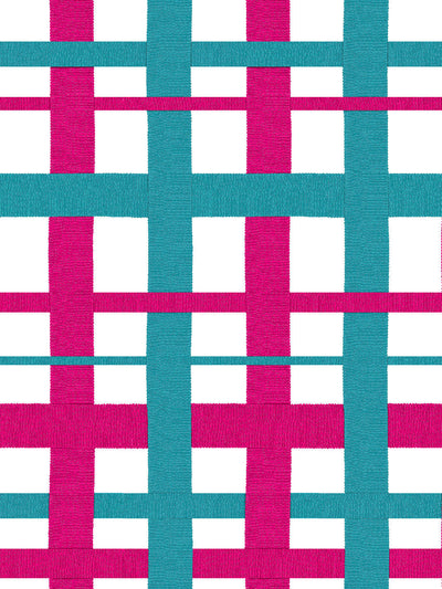 crosstown plain on white wallpaper by sarah jessica parker peacock raspberry