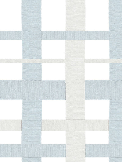 'Crosstown Plaid On White' Wallpaper by Sarah Jessica Parker - Silver Pearl