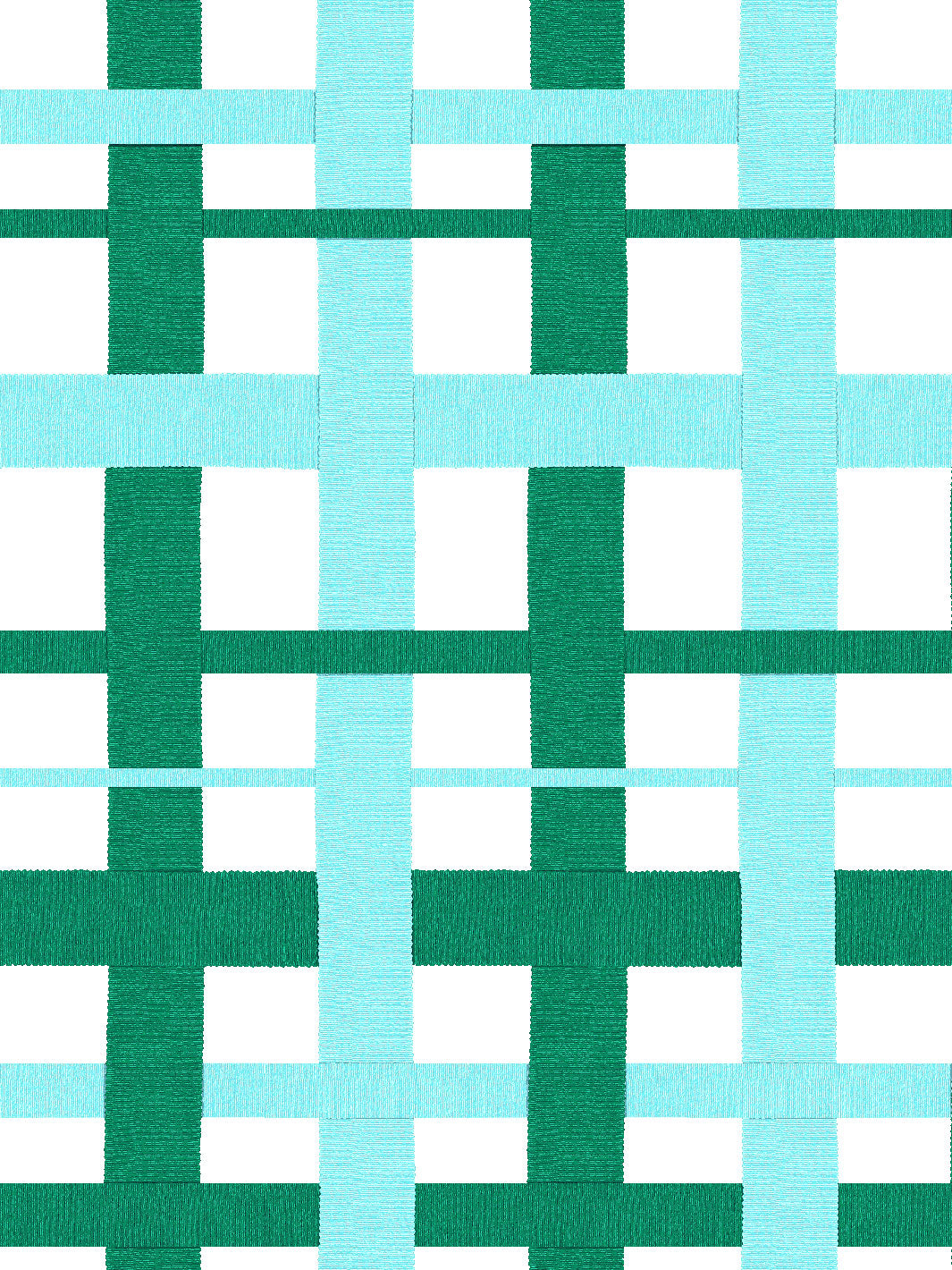 'Crosstown Plaid On White' Wallpaper by Sarah Jessica Parker - Sky Emerald