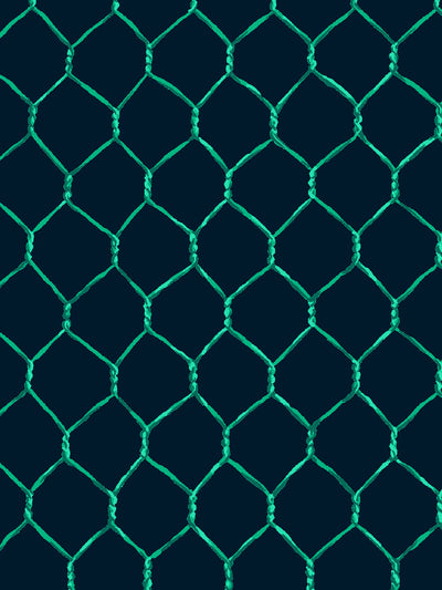 evelyns chicken wire wallpaper by sarah jessica parker emerald on navy