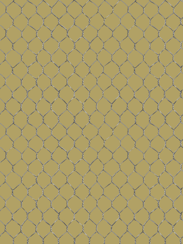 'Evelyn's Chicken Wire' Wallpaper by Sarah Jessica Parker - Metal on Thyme