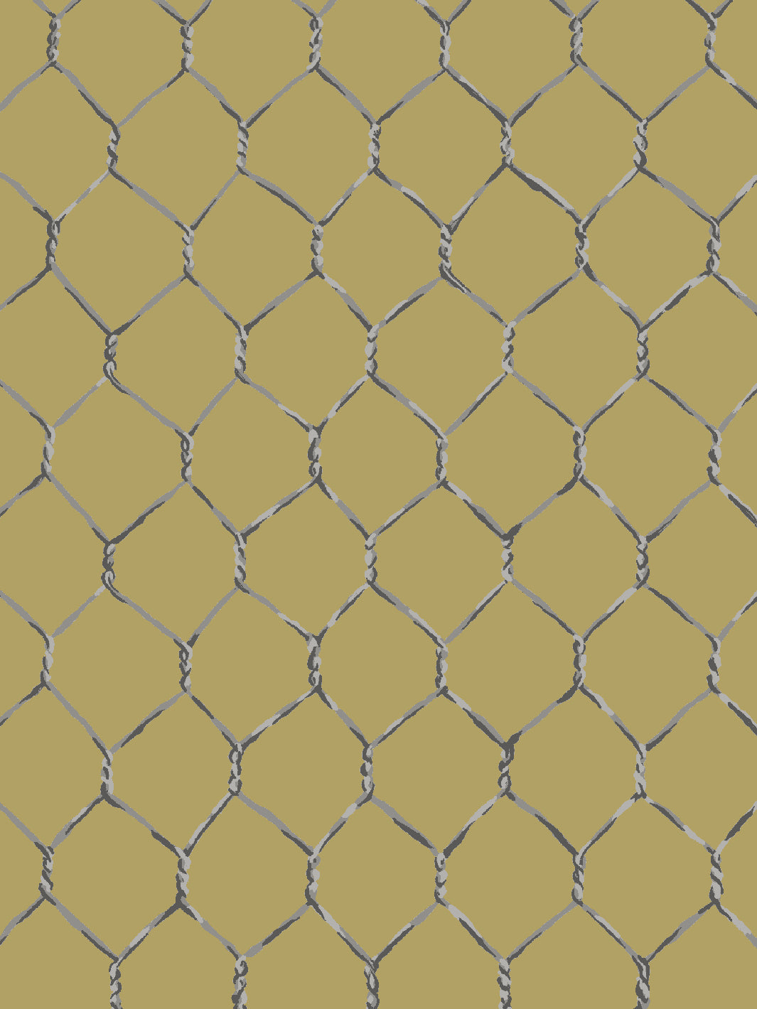 'Evelyn's Chicken Wire' Wallpaper by Sarah Jessica Parker - Metal on Thyme