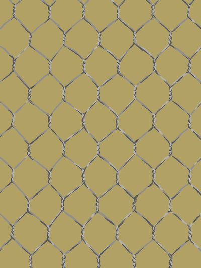 'Evelyn's Chicken Wire' Wallpaper by Sarah Jessica Parker - Metal on Thyme