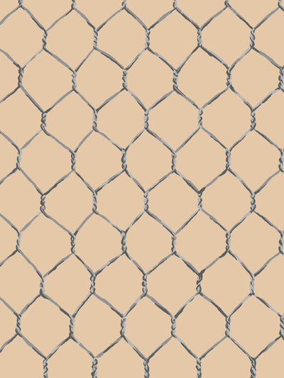 'Evelyn's Chicken Wire' Wallpaper by Sarah Jessica Parker - Metal on Driftwood