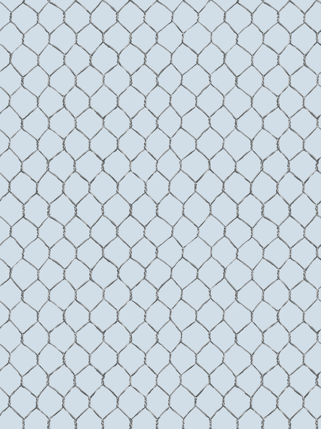 evelyns chicken wire wallpaper by sarah jessica parker metal on misty blue