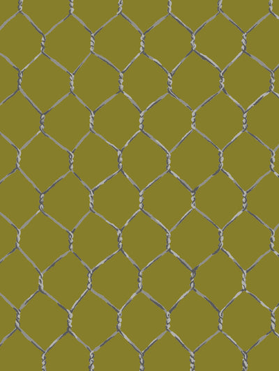evelyns chicken wire wallpaper by sarah jessica parker metal on olive