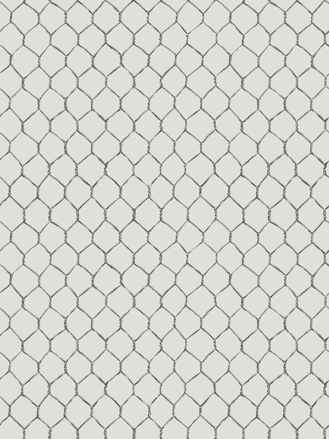 'Evelyn's Chicken Wire' Wallpaper by Sarah Jessica Parker - Metal on Silver