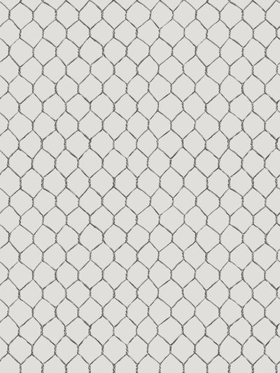 'Evelyn's Chicken Wire' Wallpaper by Sarah Jessica Parker - Metal on Silver
