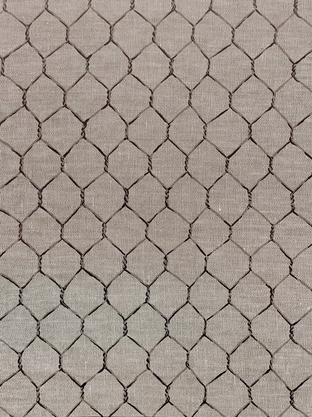 evelyns chicken wire flax fabric by sarah jessica parker metal on silver