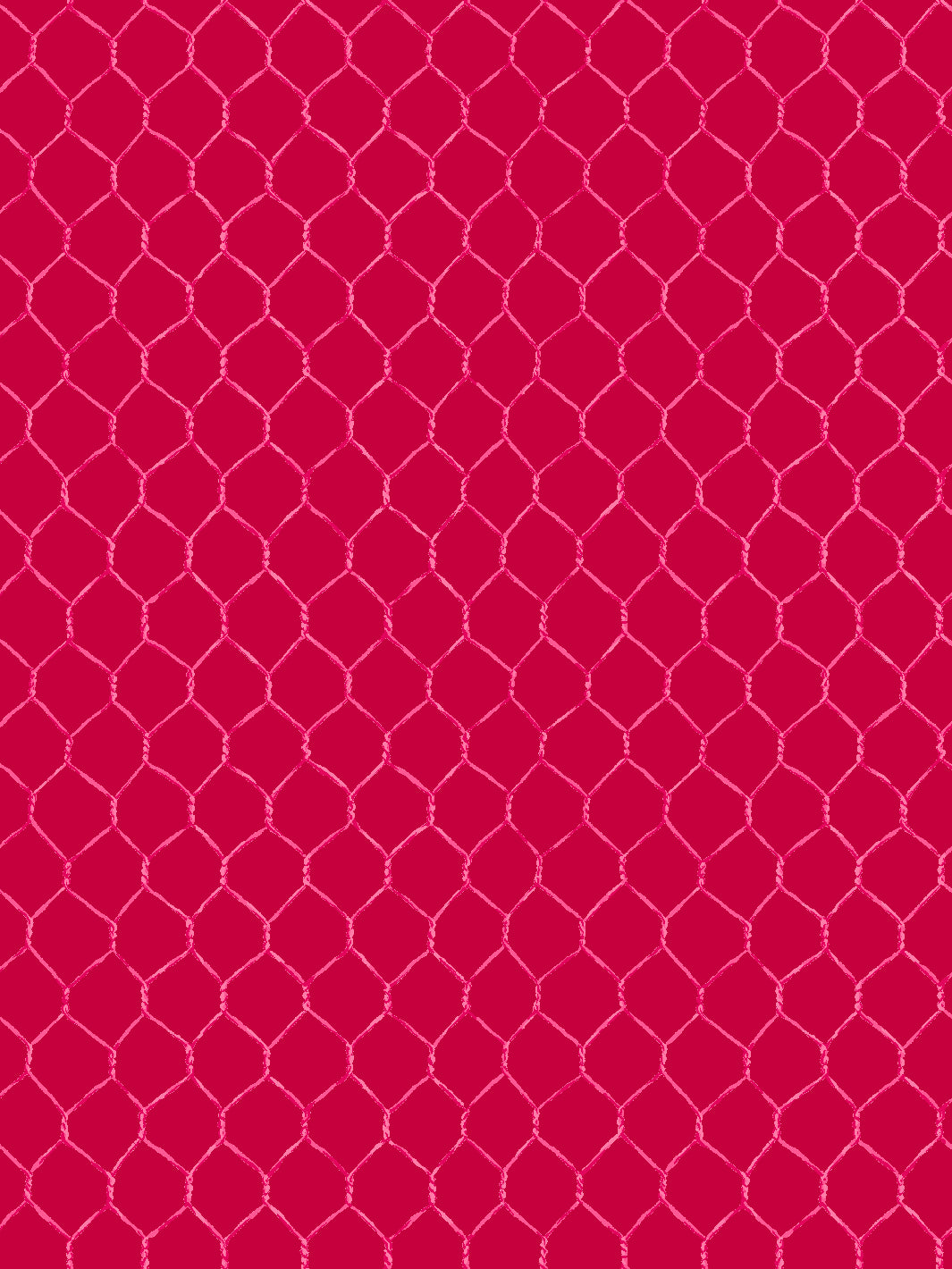 'Evelyn's Chicken Wire' Wallpaper by Sarah Jessica Parker - Pink on Geranium