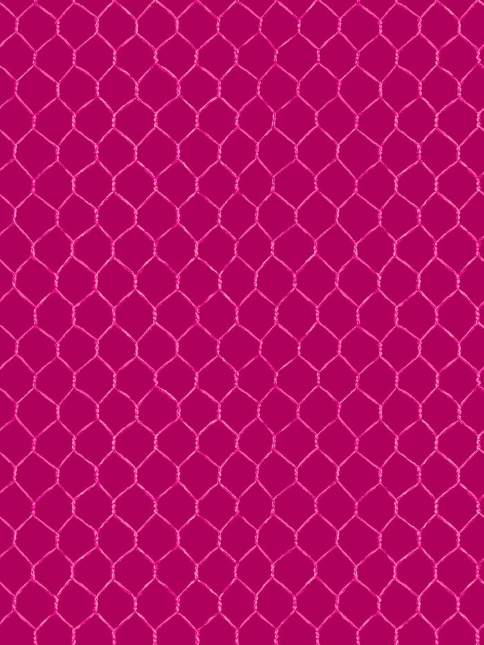 'Evelyn's Chicken Wire' Wallpaper by Sarah Jessica Parker - Punch on Raspberry