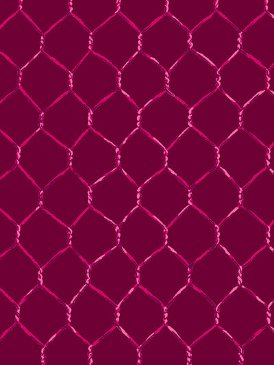 evelyns chicken wire wallpaper by sarah jessica parker raspberry on claret