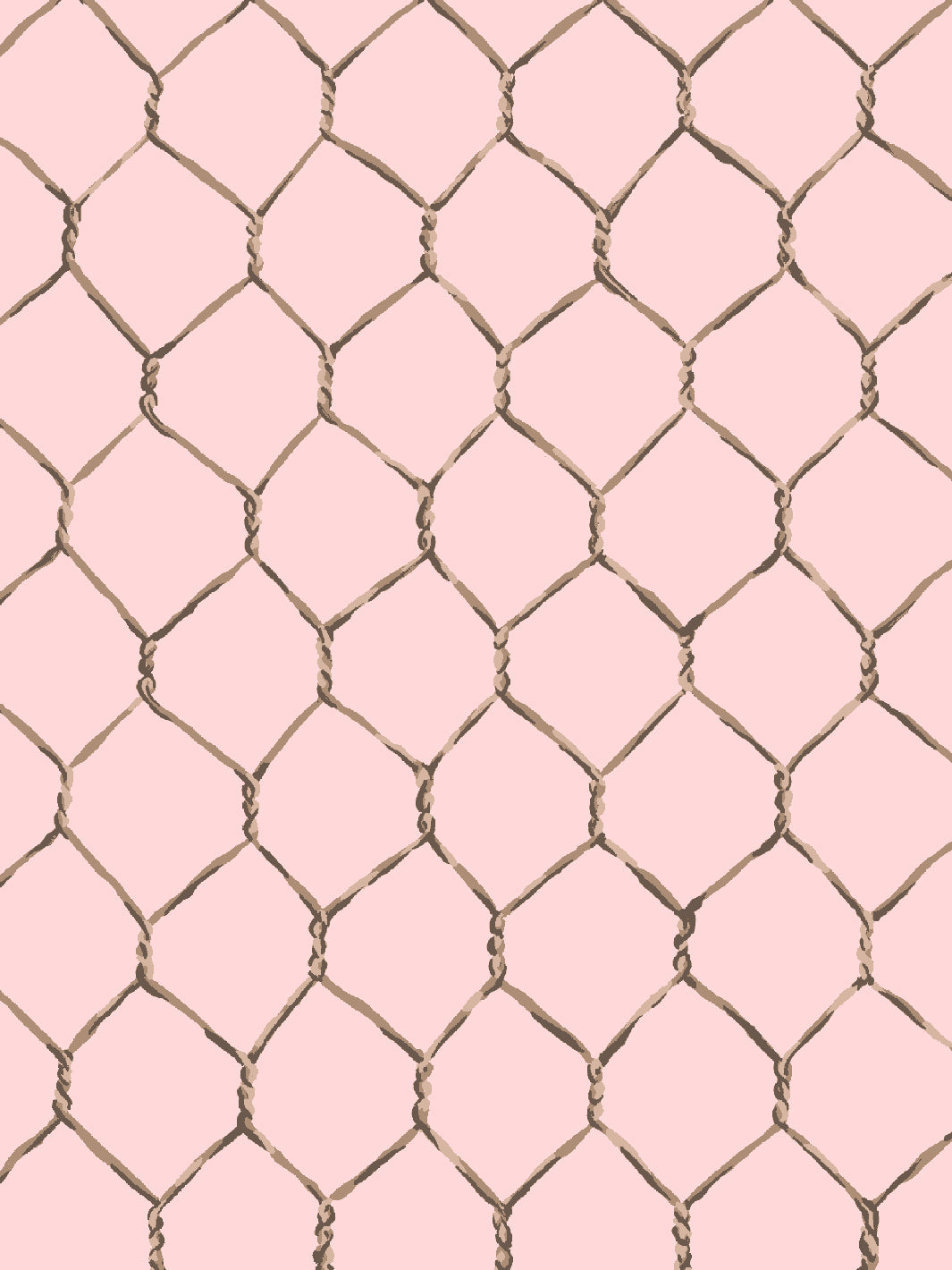 evelyns chicken wire wallpaper by sarah jessica parker sable on pink