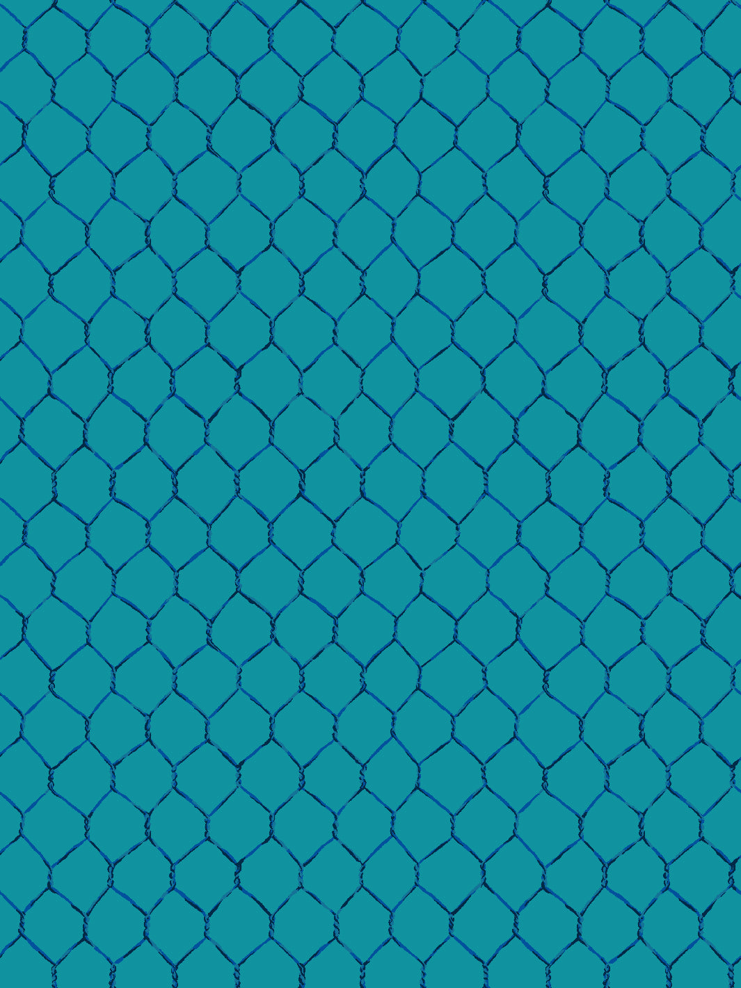 'Evelyn's Chicken Wire' Wallpaper by Sarah Jessica Parker - Sapphire on Peacock