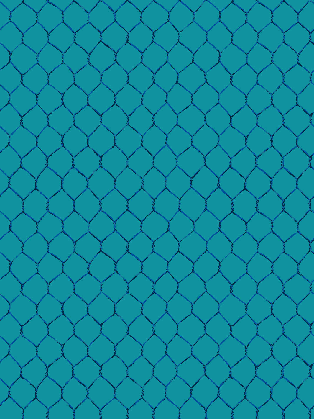 'Evelyn's Chicken Wire' Wallpaper by Sarah Jessica Parker - Sapphire on Peacock