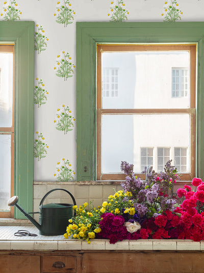 fleur de camomille wallpaper by sarah jessica parker parchment