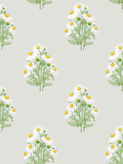 'Fleur De Camomille' Wallpaper by Sarah Jessica Parker - Silver