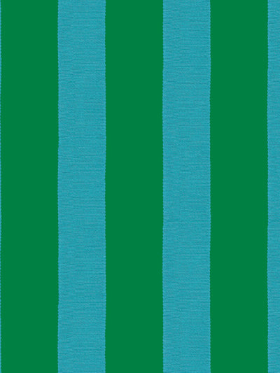 'Grosgrain Stripe' Wallpaper by Sarah Jessica Parker - Emerald Peacock