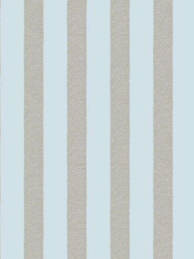 'Grosgrain Stripe' Wallpaper by Sarah Jessica Parker - Misty Blue Metal