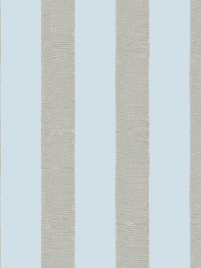 'Grosgrain Stripe' Wallpaper by Sarah Jessica Parker - Misty Blue Metal