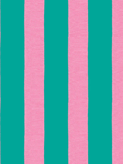 'Grosgrain Stripe' Wallpaper by Sarah Jessica Parker - Teal Blush