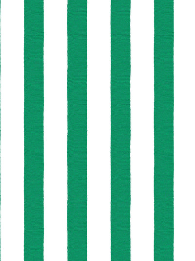 'Grosgrain Stripe on White' Wallpaper by Sarah Jessica Parker - Emerald