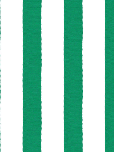 'Grosgrain Stripe on White' Wallpaper by Sarah Jessica Parker - Emerald