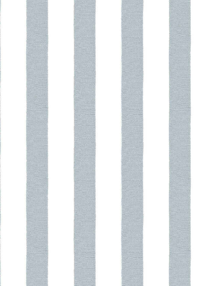 'Grosgrain Stripe on White' Wallpaper by Sarah Jessica Parker - Metal