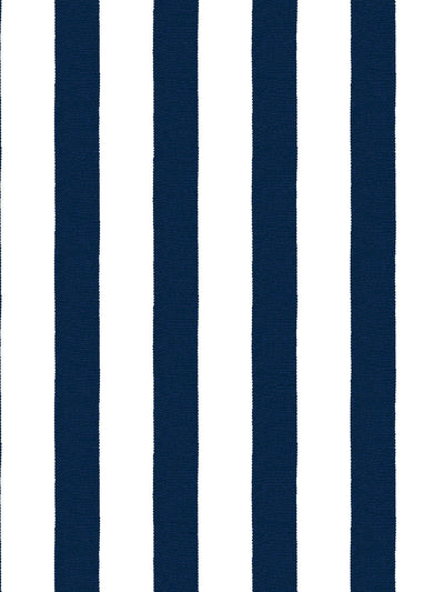 'Grosgrain Stripe on White' Wallpaper by Sarah Jessica Parker - Navy