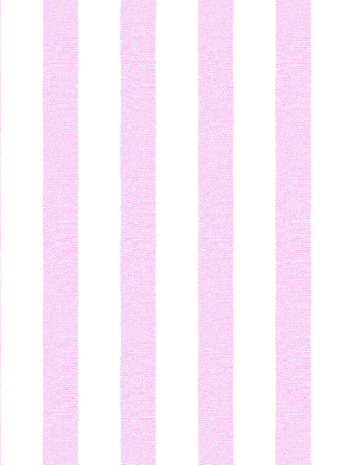'Grosgrain Stripe on White' Wallpaper by Sarah Jessica Parker - Pink