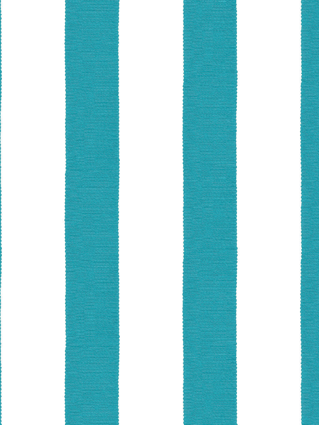 'Grosgrain Stripe on White' Wallpaper by Sarah Jessica Parker - Teal