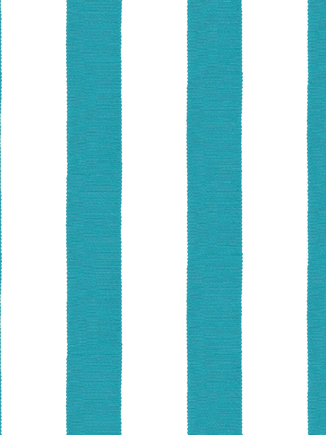 'Grosgrain Stripe on White' Wallpaper by Sarah Jessica Parker - Teal