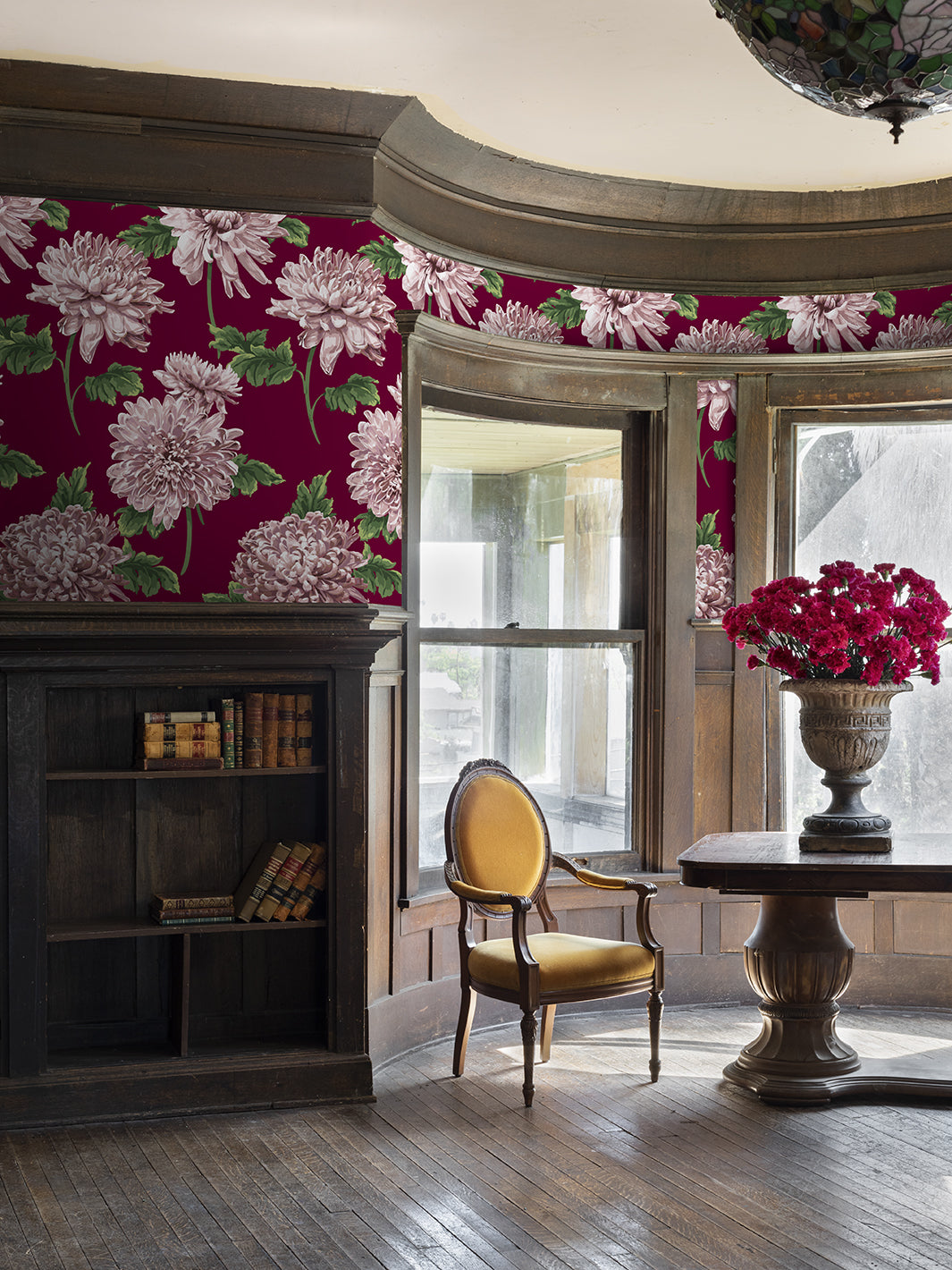 'Mums for Marion' Wallpaper by Sarah Jessica Parker - Claret