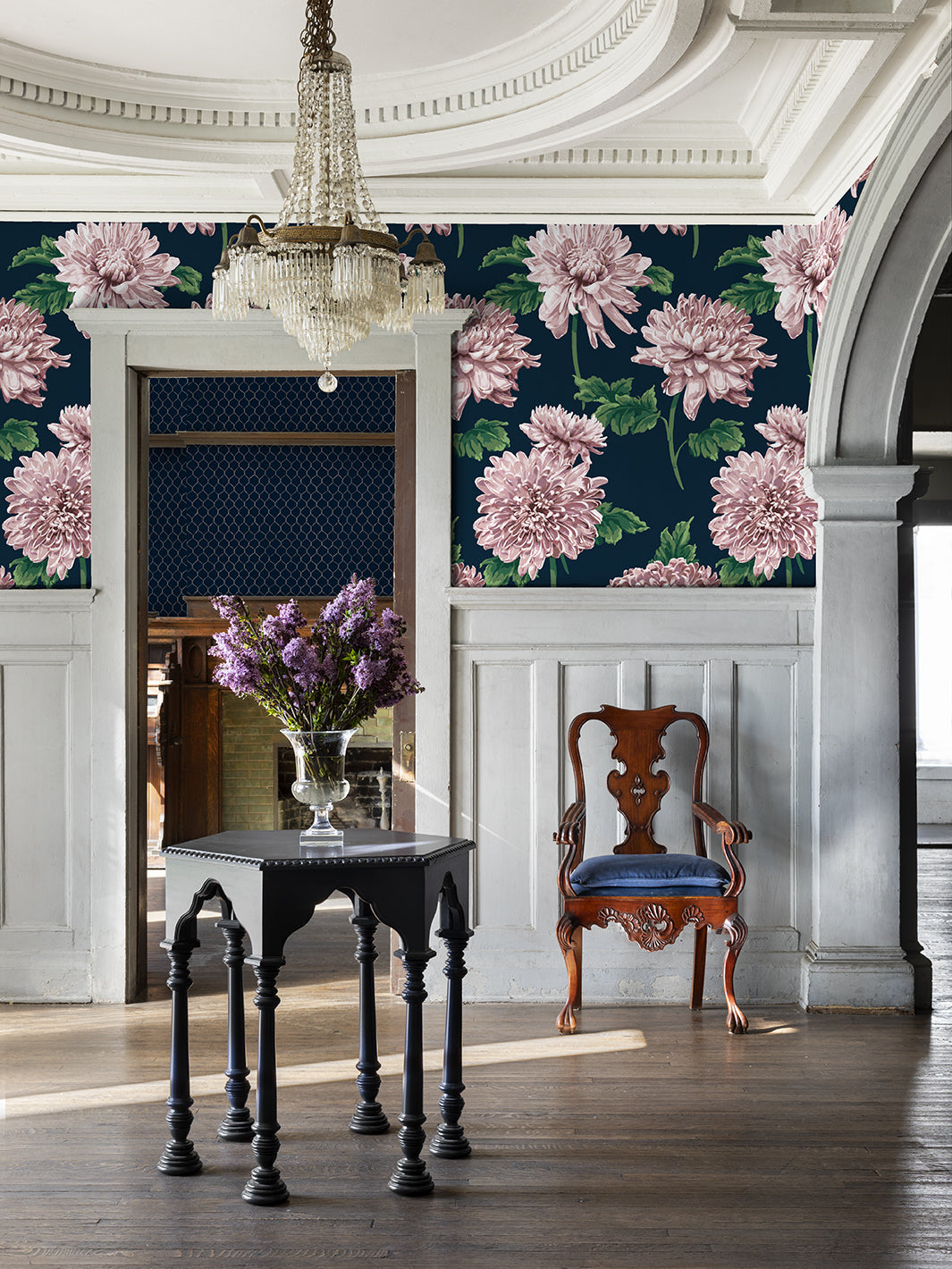 'Mums for Marion' Wallpaper by Sarah Jessica Parker - Navy