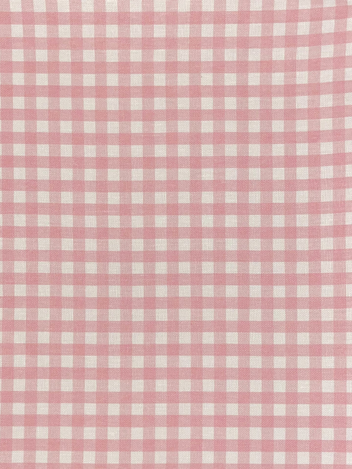 pixie gingham linen fabric by sarah jessica parker pink