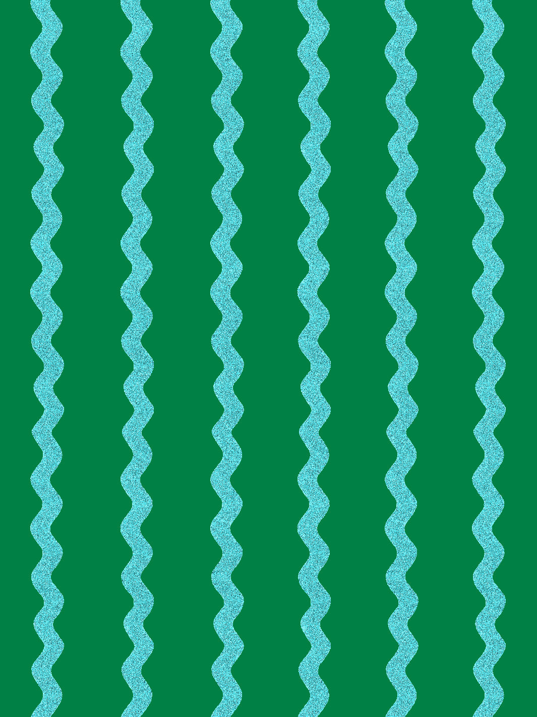 'Ric-Rac Stripe' Wallpaper by Sarah Jessica Parker - Emerald Capri Blue