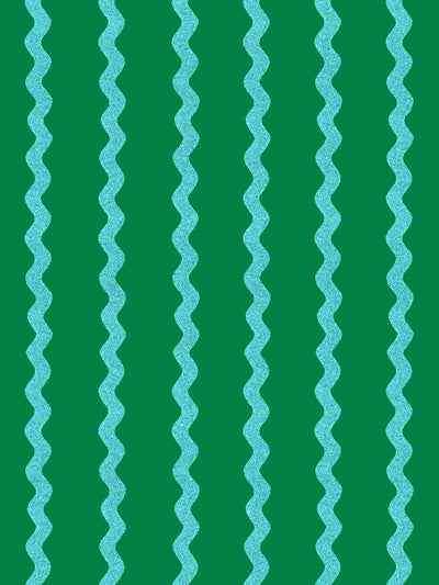ric rac stripe wallpaper by sarah jessica parker emerald capri blue