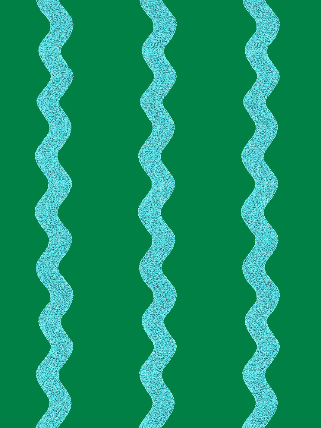 'Ric-Rac Stripe' Wallpaper by Sarah Jessica Parker - Emerald Capri Blue
