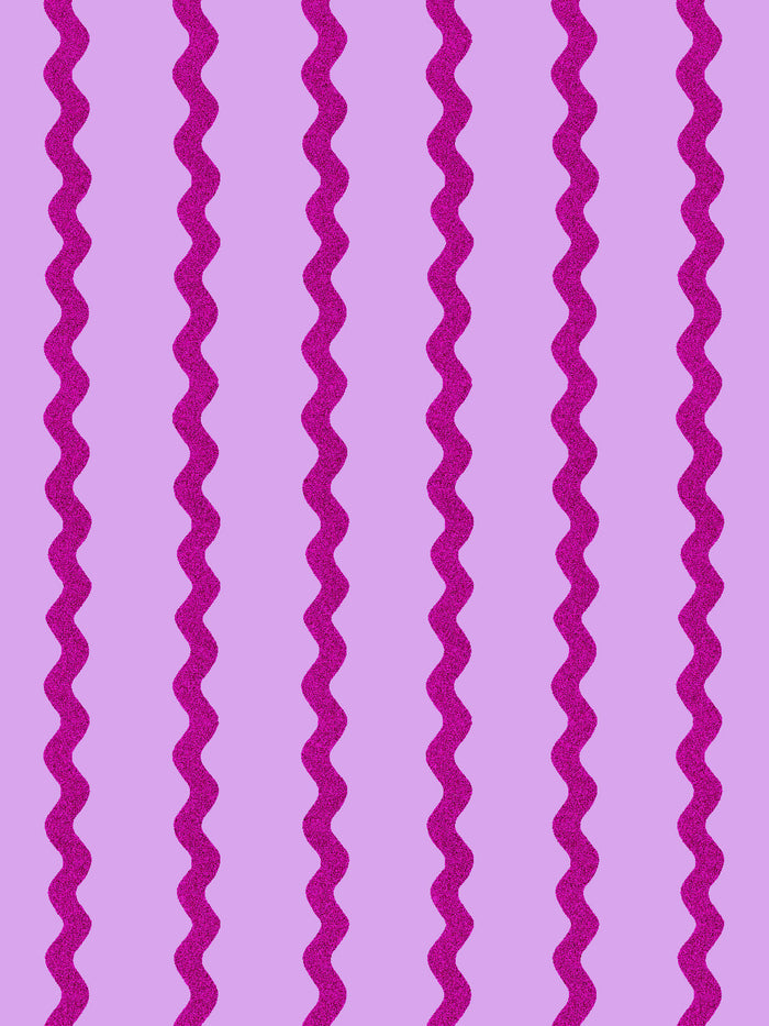 'Ric-Rac Stripe' Wallpaper by Sarah Jessica Parker - Lavender Lilac