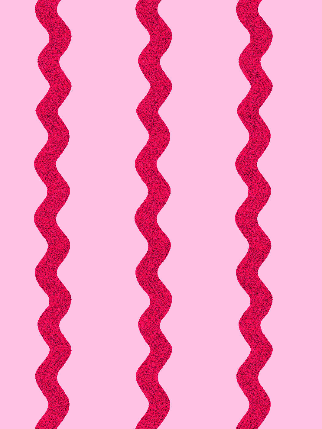 'Ric-Rac Stripe' Wallpaper by Sarah Jessica Parker - Rosé Geranium