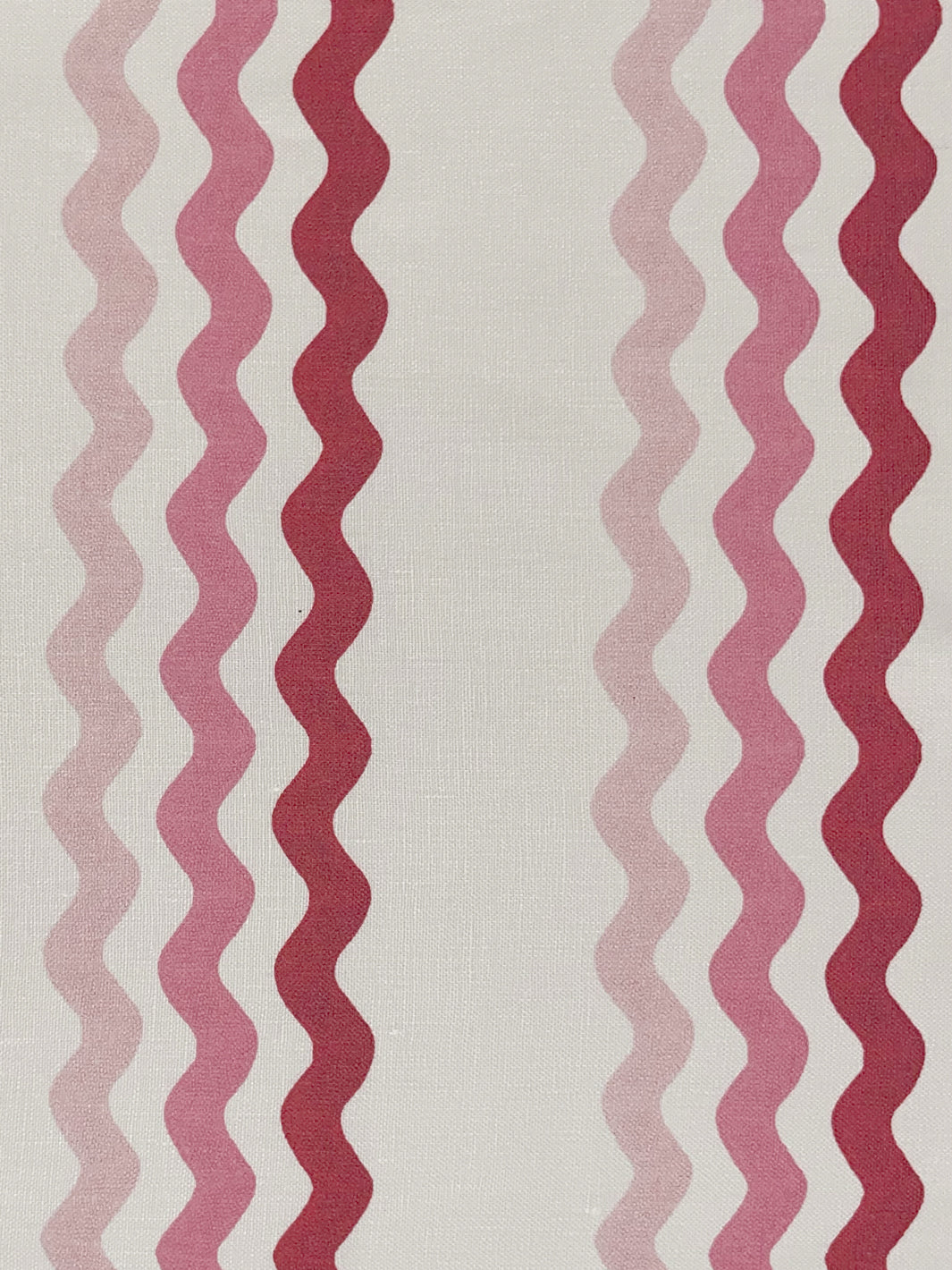 'Ric Rac Bands' Linen Fabric by Sarah Jessica Parker - Pink Slipper