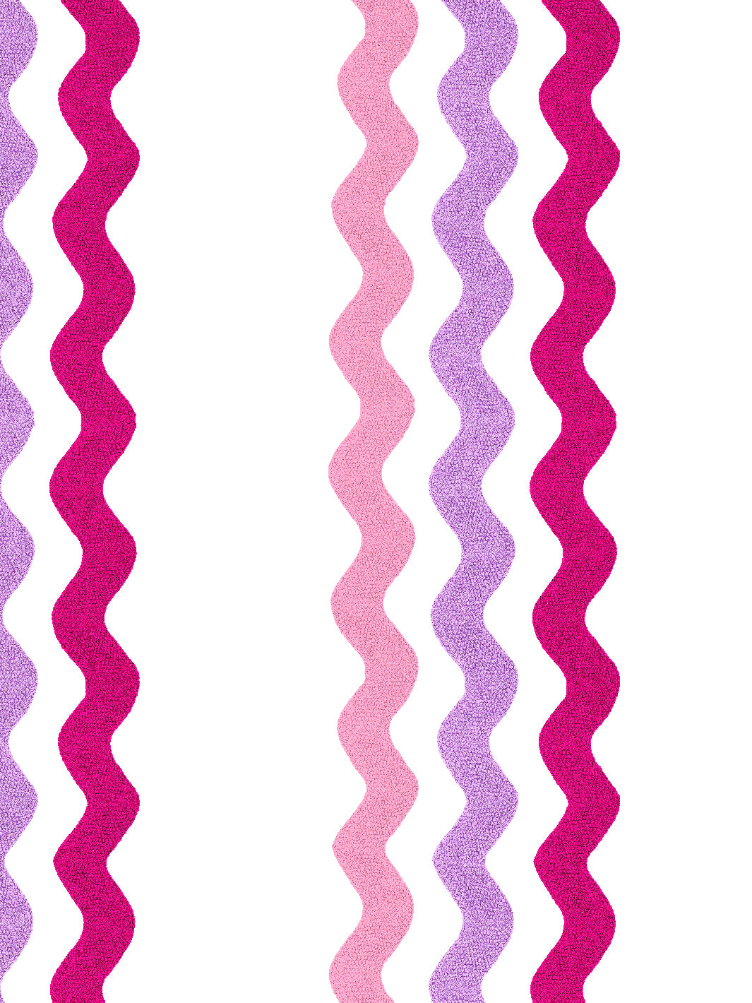 'Ric-Rac Bands' Wallpaper by Sarah Jessica Parker - Blush Lilac Raspberry