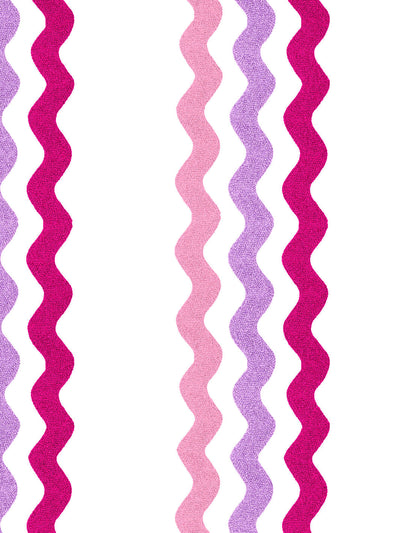 ric rac bands wallpaper by sarah jessica parker blush lilac raspberry