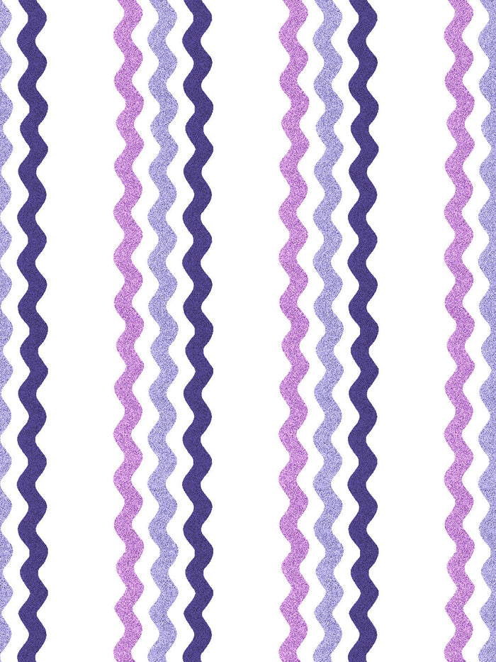 'Ric-Rac Bands' Wallpaper by Sarah Jessica Parker - Lilac Lavender Concord