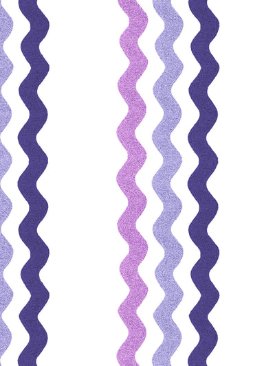 'Ric-Rac Bands' Wallpaper by Sarah Jessica Parker - Lilac Lavender Concord