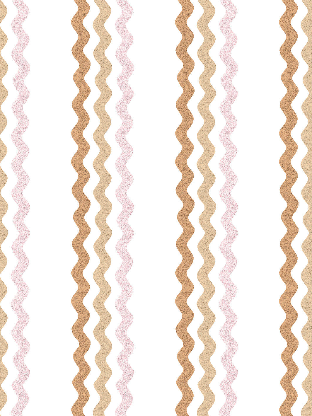 'Ric-Rac Bands' Wallpaper by Sarah Jessica Parker - Pecan Sable Pink