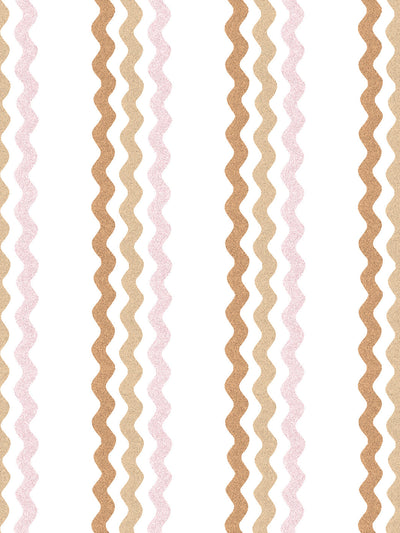 ric rac bands wallpaper by sarah jessica parker pecan sable pink