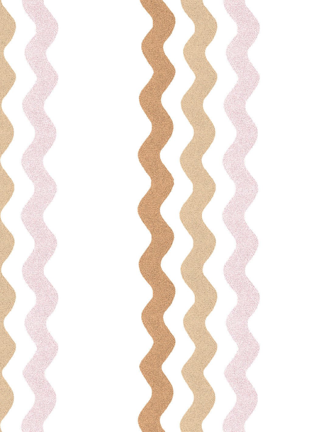 'Ric-Rac Bands' Wallpaper by Sarah Jessica Parker - Pecan Sable Pink