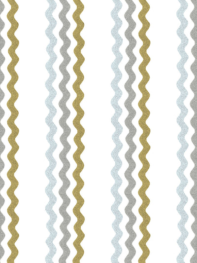 ric rac bands wallpaper by sarah jessica parker silver metal olive